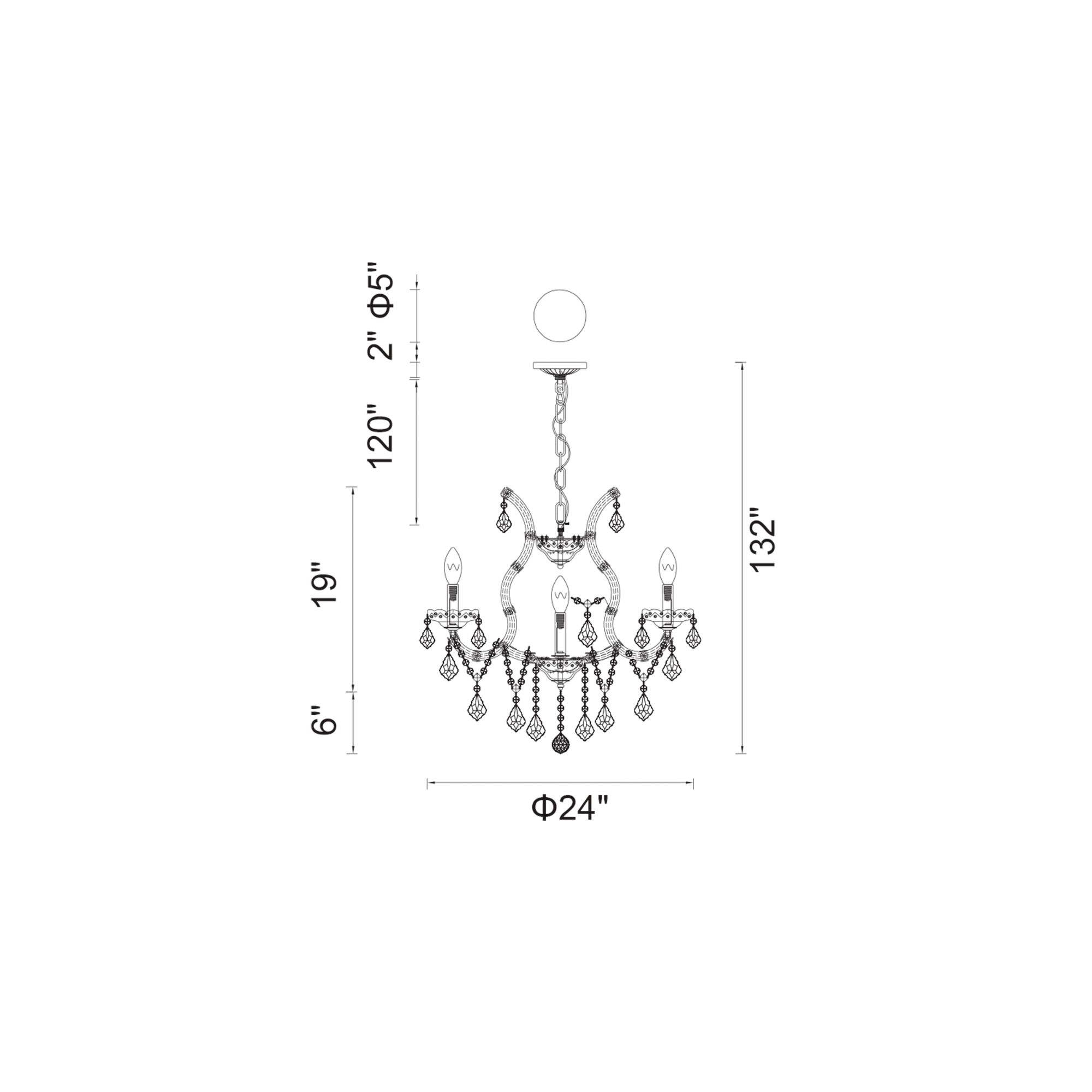 Image 2 Maria Theresa 9 Light Up Chandelier With Chrome Finish more views