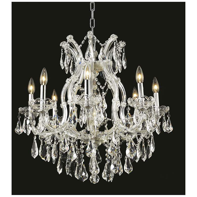 Image 1 Maria Theresa 9 Lt Chrome Chandelier Clear