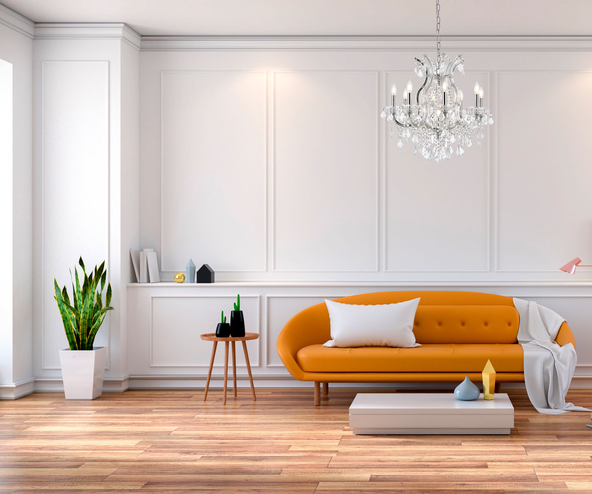 Image 2 Maria Theresa 9 Lt Chrome Chandelier Clear more views