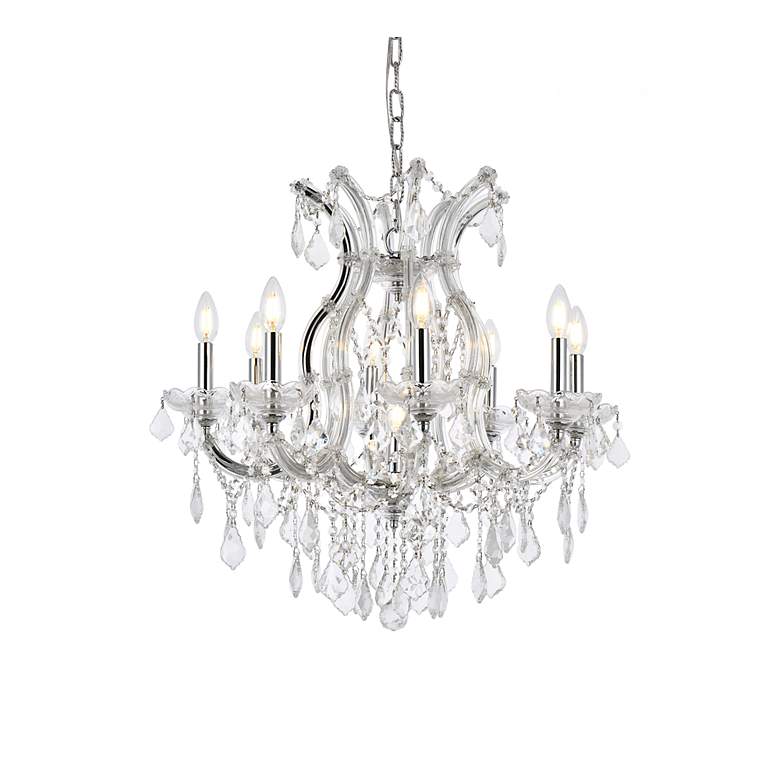 Image 3 Maria Theresa 9 Lt Chrome Chandelier Clear more views
