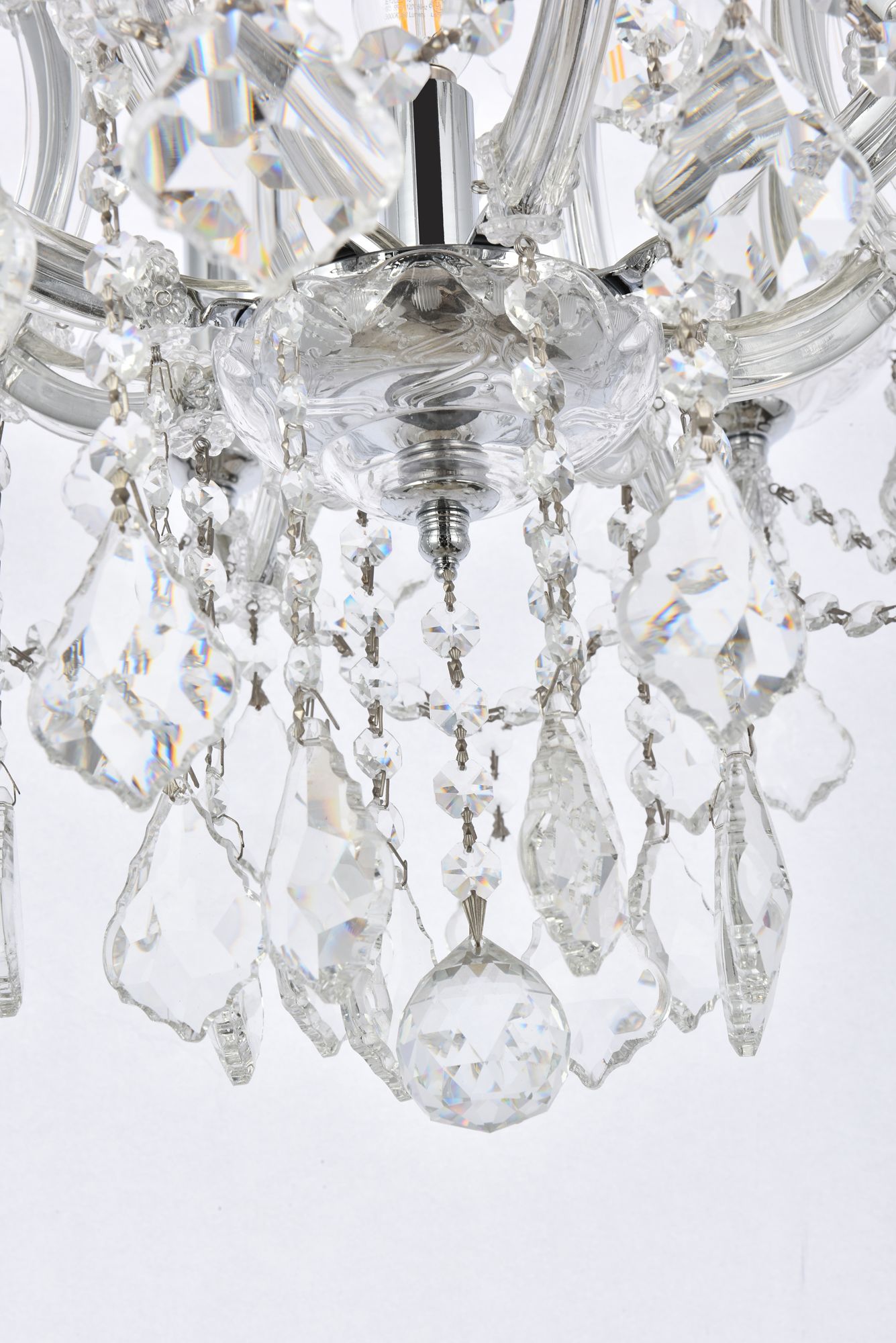 Image 4 Maria Theresa 9 Lt Chrome Chandelier Clear more views