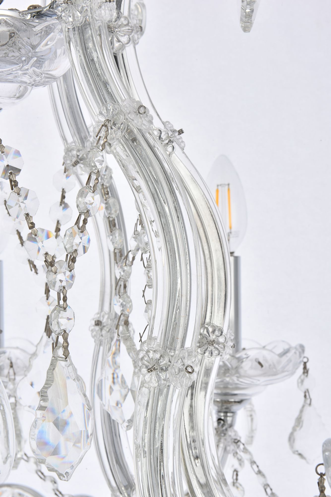 Image 6 Maria Theresa 9 Lt Chrome Chandelier Clear more views