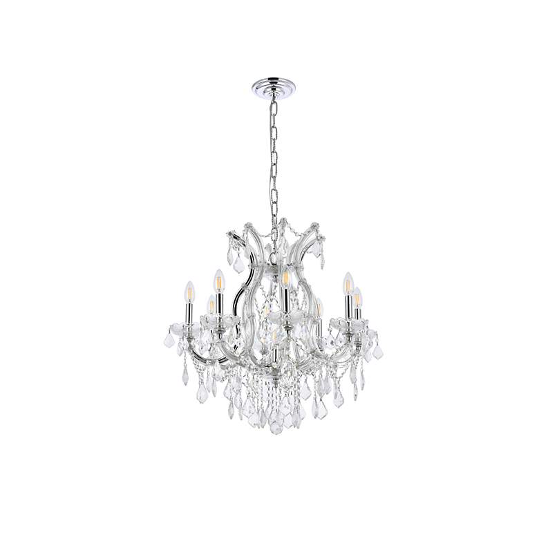 Image 7 Maria Theresa 9 Lt Chrome Chandelier Clear more views