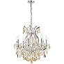 2_Maria Theresa 9 Lt Chrome Chandelier Golden Teak