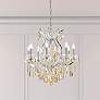 1_Maria Theresa 9 Lt Chrome Chandelier Golden Teak