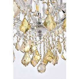 Image5 of Maria Theresa 9 Lt Chrome Chandelier Golden Teak more views