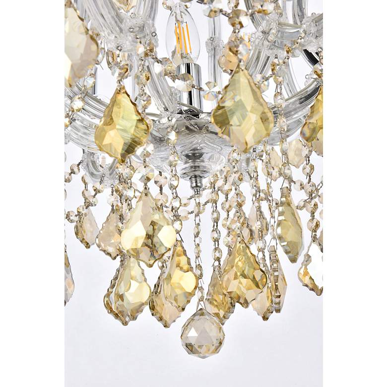 Image 5 Maria Theresa 9 Lt Chrome Chandelier Golden Teak more views