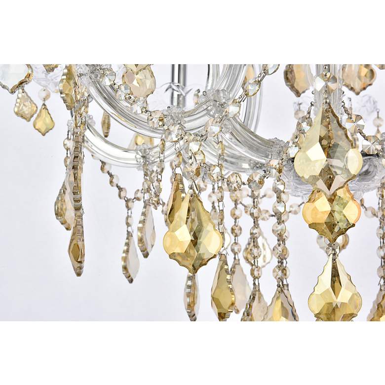 Image 6 Maria Theresa 9 Lt Chrome Chandelier Golden Teak more views