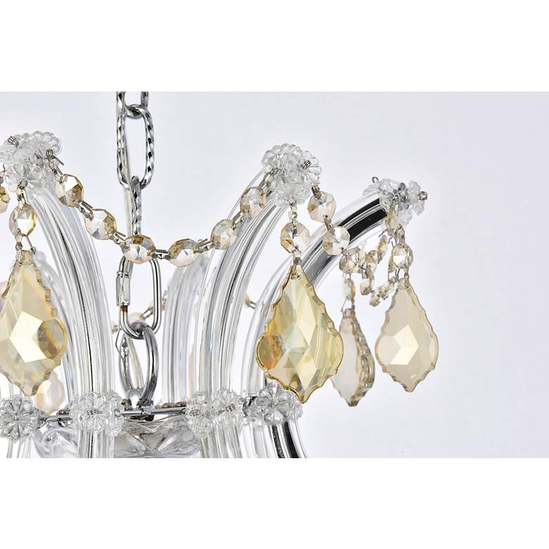 Image 7 Maria Theresa 9 Lt Chrome Chandelier Golden Teak more views