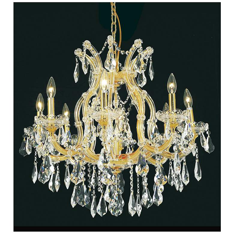 Image 1 Maria Theresa 9 Lt Gold Chandelier Clear