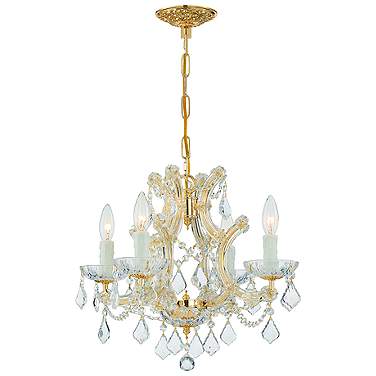 Maria Theresa Collection Gold 4-Light Chandelier