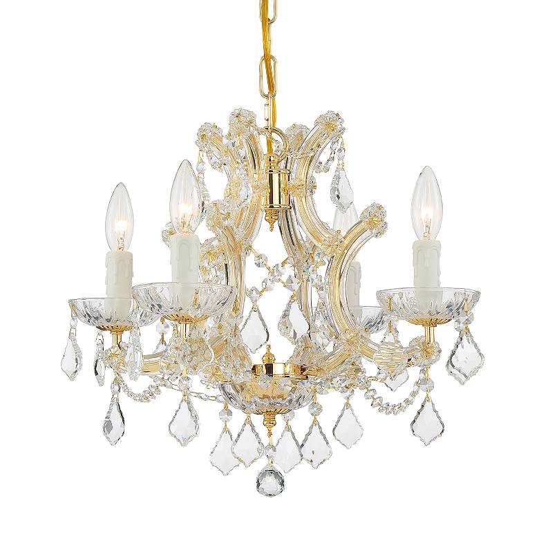 Image 3 Maria Theresa Collection Gold 4-Light Chandelier more views