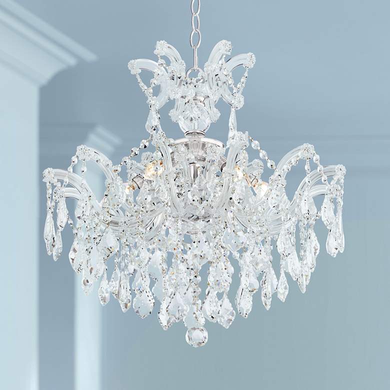 Image 1 Maria Theresa Imperial 21 inch Wide 6-Light Crystal Chandelier