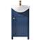 Marian 20" Wide 1-Door Blue Porcelain-Top Single Sink Vanity