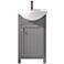 Marian 20"W 1-Door Gray Porcelain-Top Single Sink Vanity