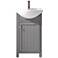 Marian 20"W 1-Door Gray Porcelain-Top Single Sink Vanity 