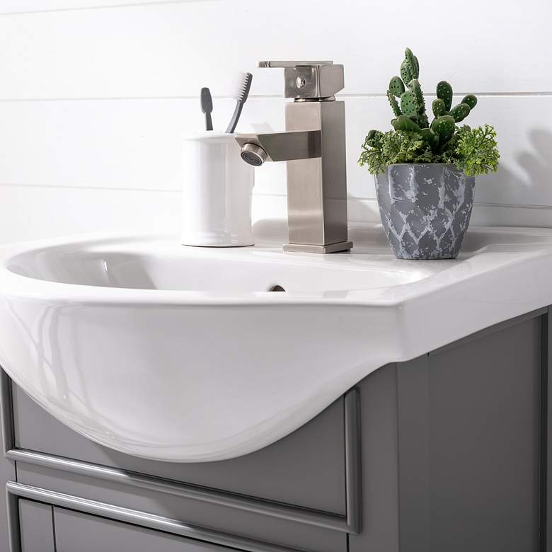 Image 5 Marian 20 inchW 1-Door Gray Porcelain-Top Single Sink Vanity  more views