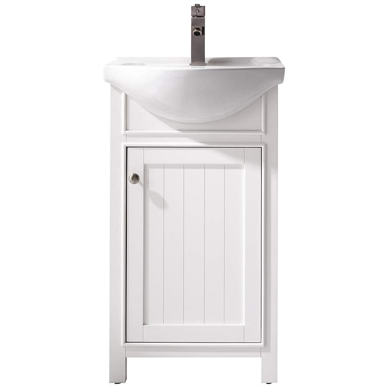Image 2 Marian 20 inchW 1-Door White Porcelain-Top Single Sink Vanity