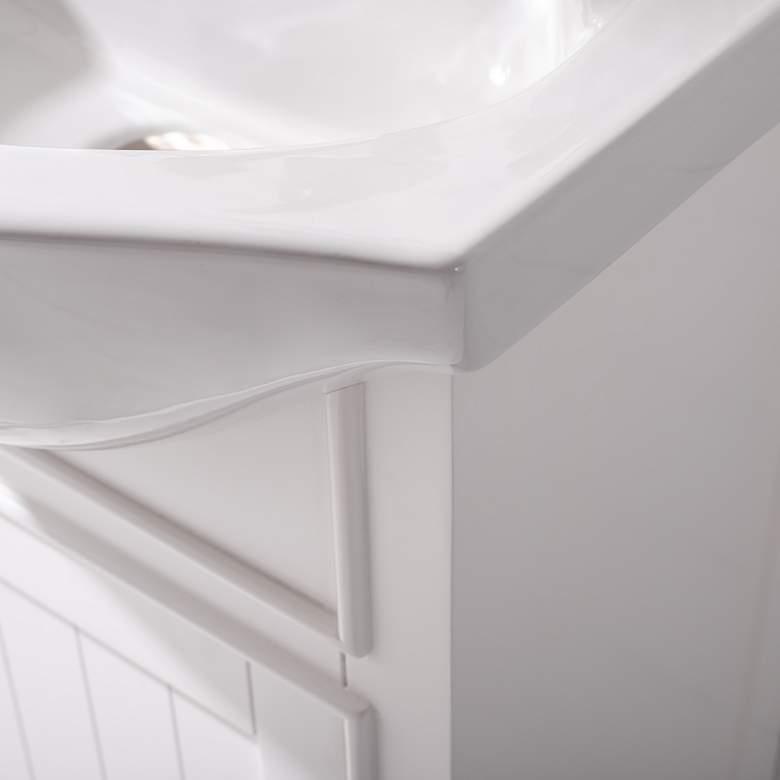 Image 4 Marian 20 inchW 1-Door White Porcelain-Top Single Sink Vanity more views