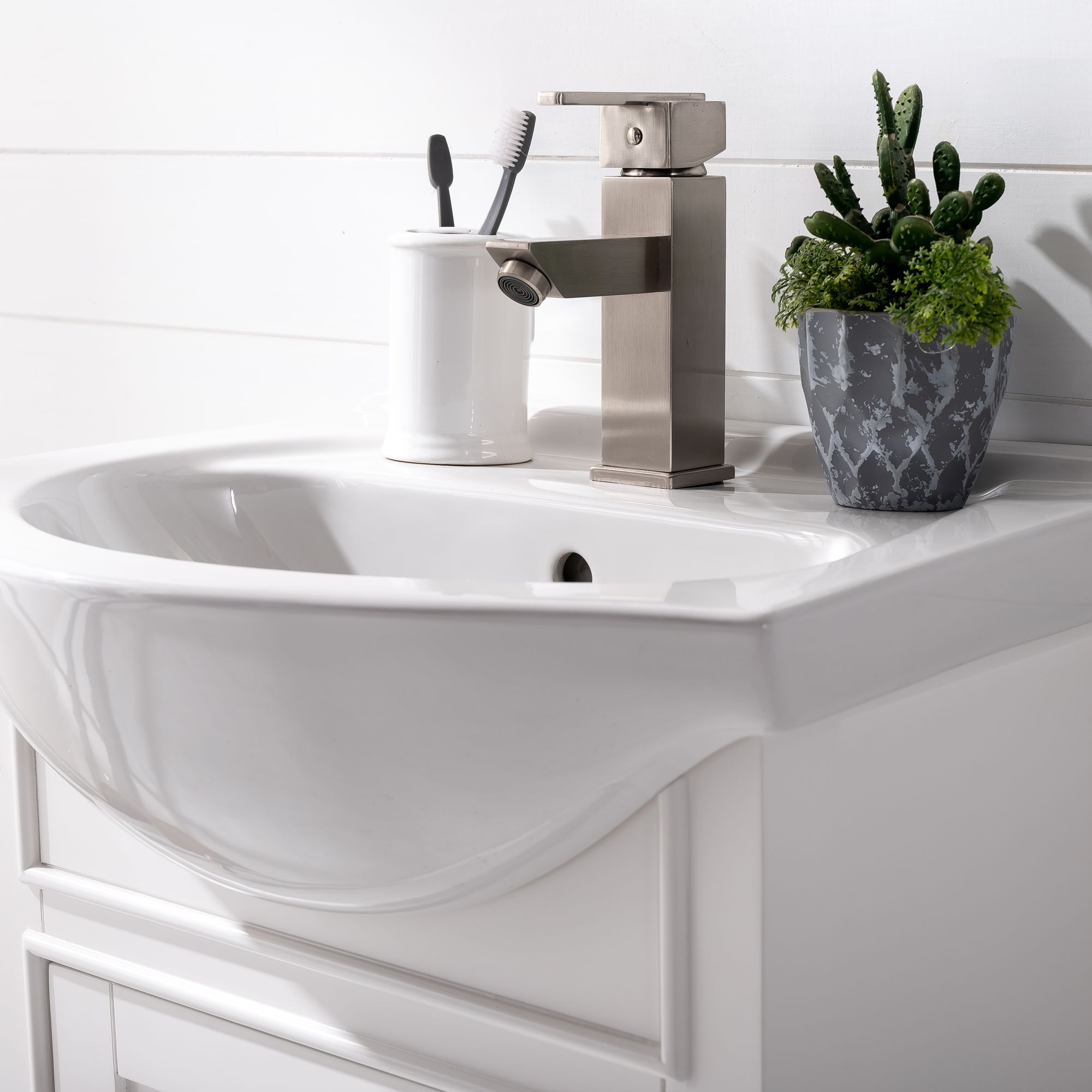 Marian 20"W 1-Door White Porcelain-Top Single Sink Vanity