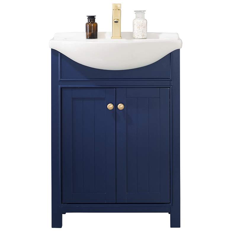 Image 1 Marian 24 inch Wide 2-Door Porcelain Blue Single Sink Vanity