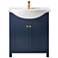 Marian 30" Wide 2-Door Blue Porcelain-Top Single Sink Vanity