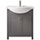 Marian 30" Wide 2-Door Gray Porcelain-Top Single Sink Vanity