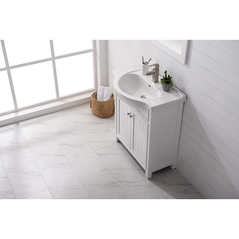 Marian 30 inchW 2-Door White Porcelain-Top Single Sink Vanity more views
