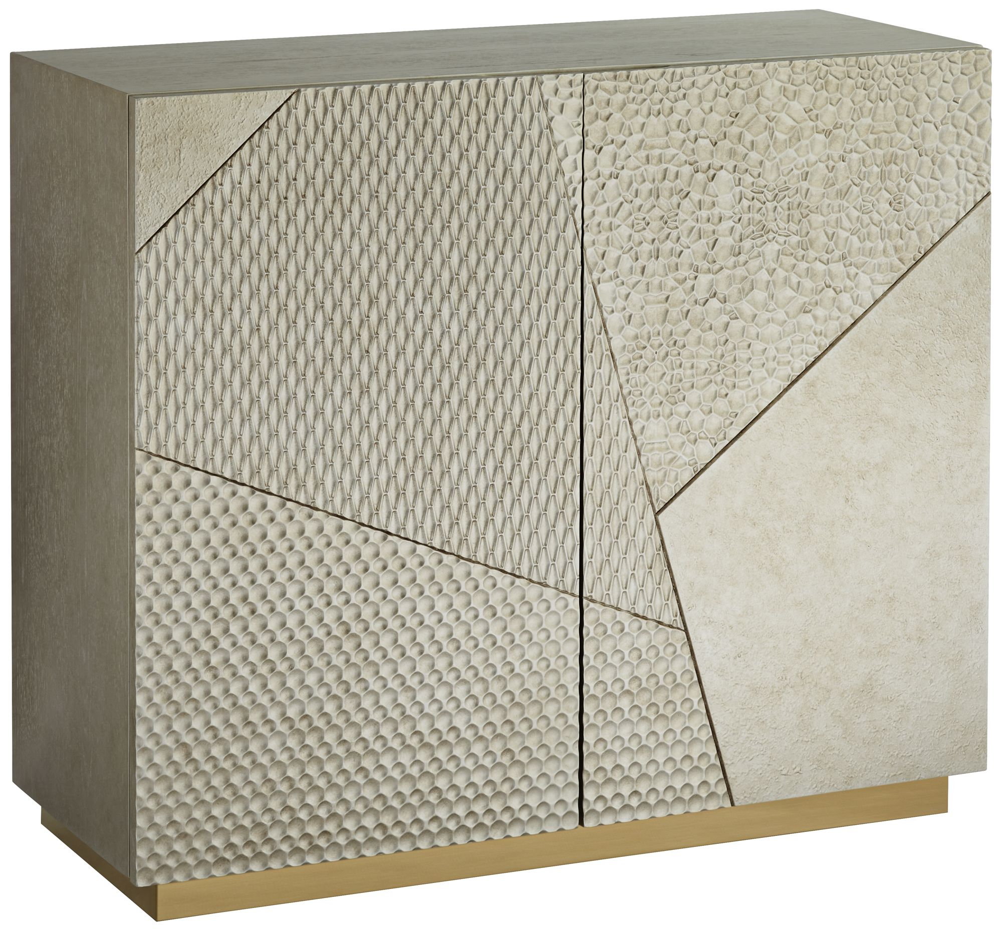 Image 2 Marian 39 1/2" Wide Champagne Asymmetrical 2-Door Cabinet