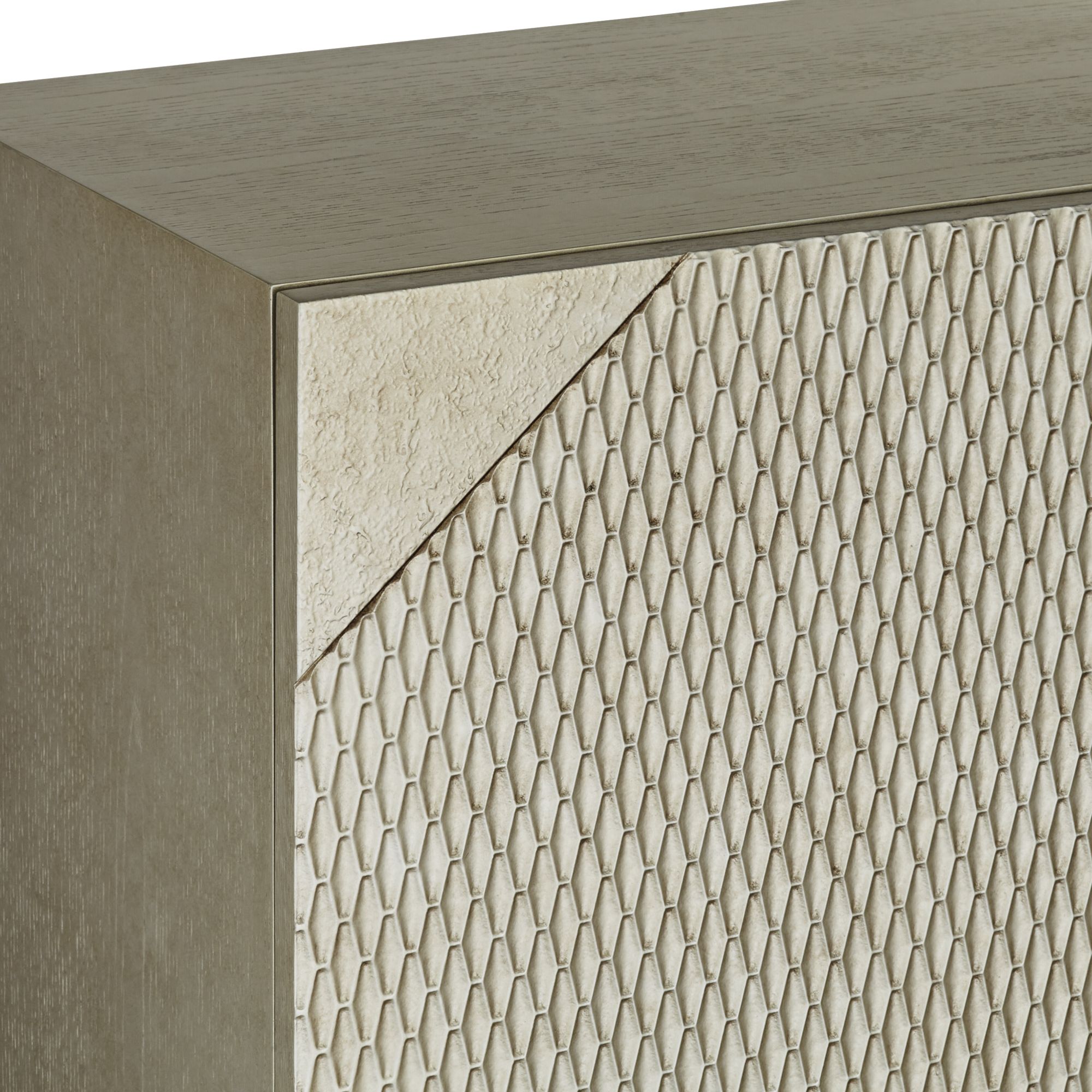 Image 3 Marian 39 1/2" Wide Champagne Asymmetrical 2-Door Cabinet more views