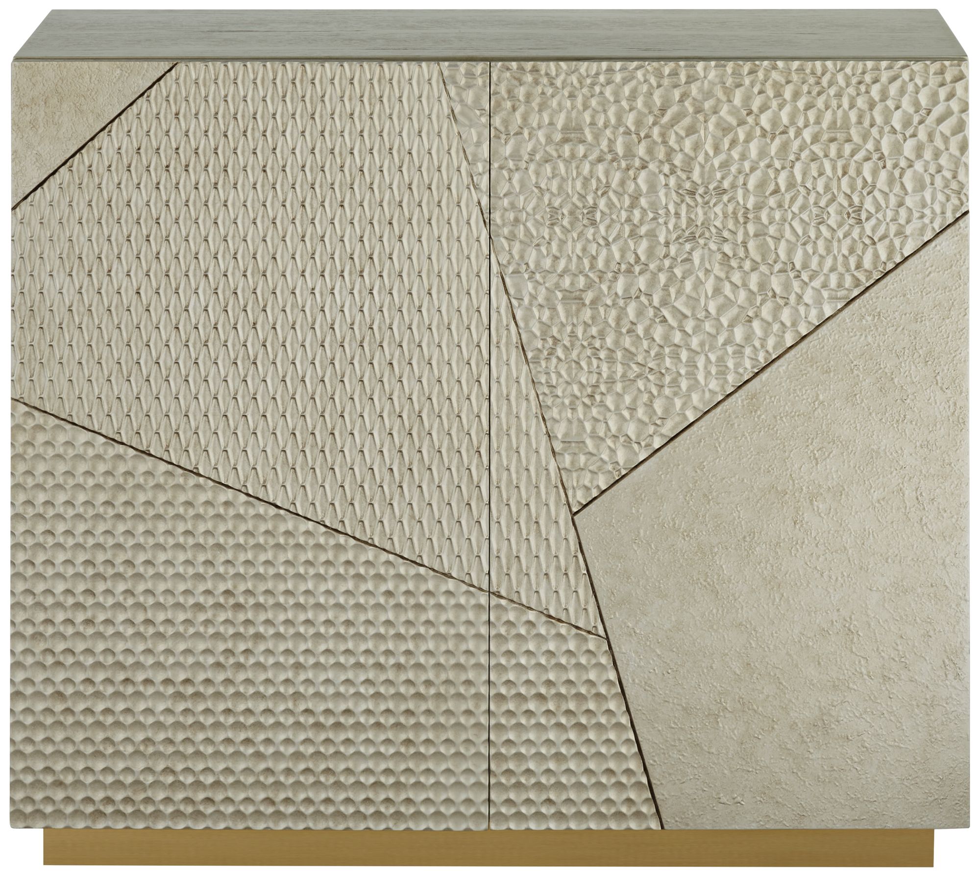 Image 6 Marian 39 1/2" Wide Champagne Asymmetrical 2-Door Cabinet more views