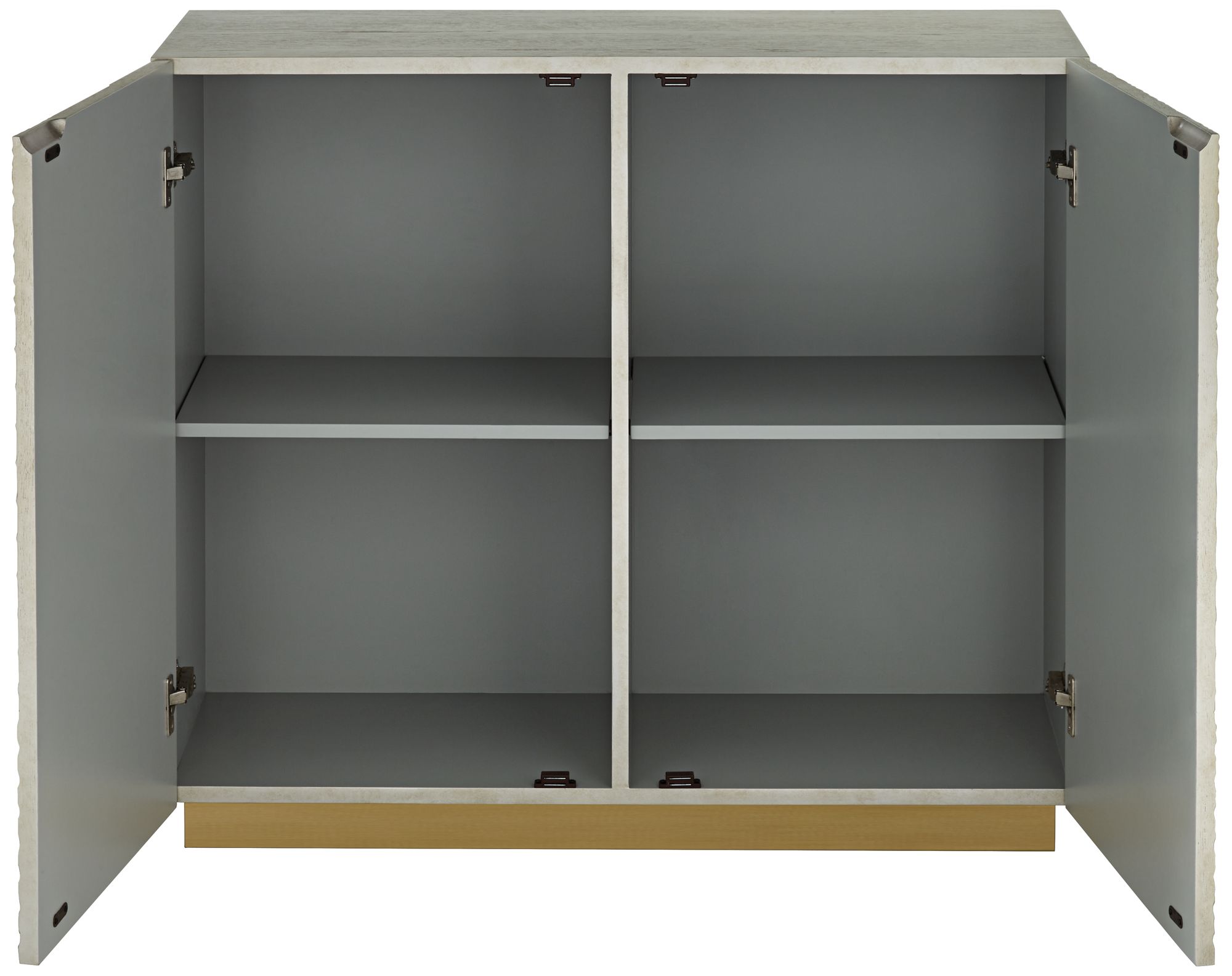 Image 7 Marian 39 1/2" Wide Champagne Asymmetrical 2-Door Cabinet more views