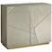 Marian 39 1/2" Wide Gold Stainless Steel Asymmetrical 2-Door Cabinet