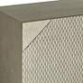 3_Marian 39 1/2" Wide Gold Stainless Steel Asymmetrical 2-Door Cabinet more views