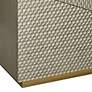 4_Marian 39 1/2" Wide Gold Stainless Steel Asymmetrical 2-Door Cabinet more views