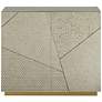 6_Marian 39 1/2" Wide Gold Stainless Steel Asymmetrical 2-Door Cabinet more views