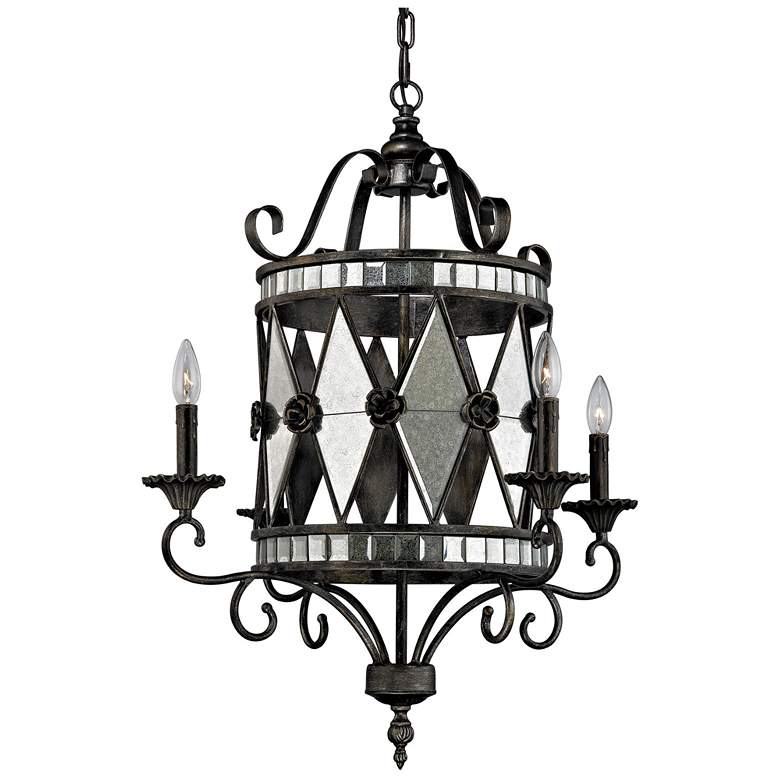 Image 1 Mariana 26 inch Wide 4-Light Chandelier - Silver