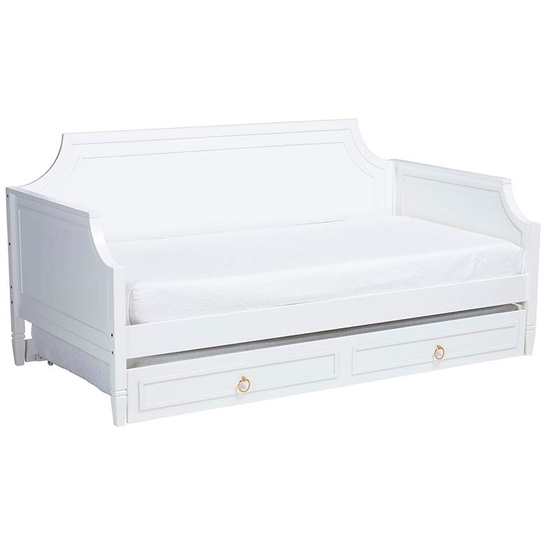 Image 2 Mariana White Wood Full Size Daybed with Twin Size Trundle