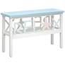 Marianna 47" Wide Blue White Wood Rectangular Console Table