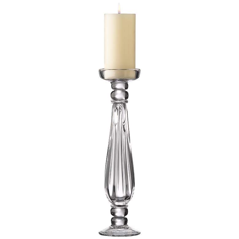 Image 1 Marianna Large Clear Glass Pillar Candle Holder