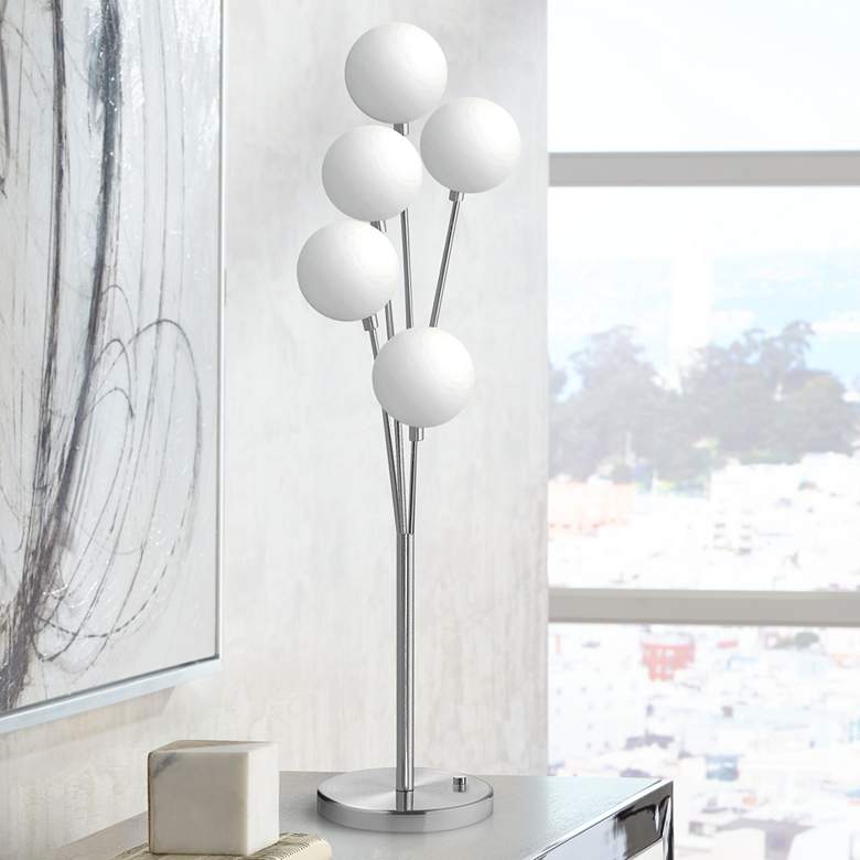 Image 1 Marianne Satin Chrome 5-Light Table Lamp