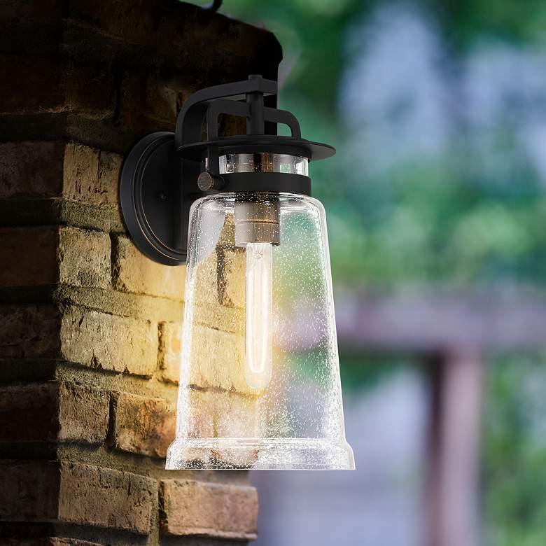 Image 1 Maribel Heights 17" High Sand Coal Outdoor Wall Light
