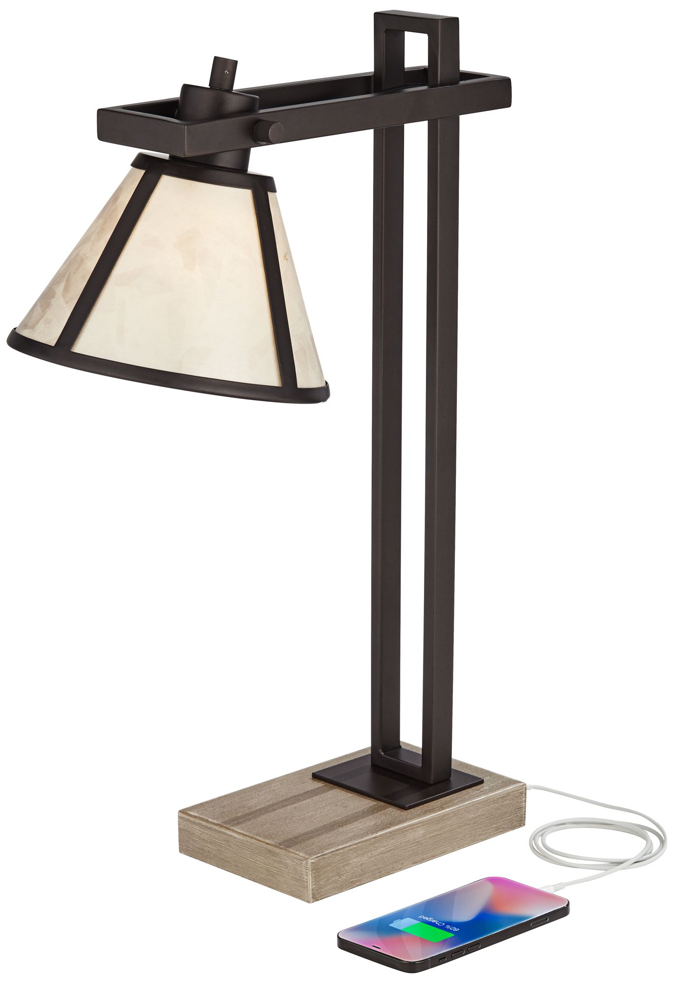 Image 3 Maricopa 21 1/4" Bronze Outlet and USB Desk Lamp more views