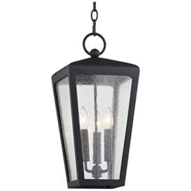 Image1 of Mariden 19 3/4" High Textured Black Outdoor Hanging Light