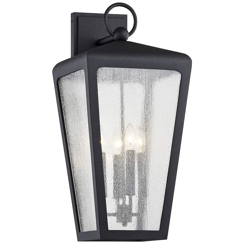 Image 1 Mariden 25 1/2 inchH Textured Black Outdoor Wall Light