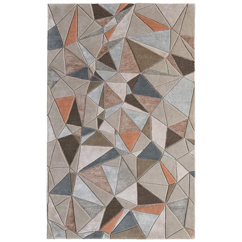 Image 1 Maridian Modern Abstract Hand Tufted Gray Area Rug 8A69F