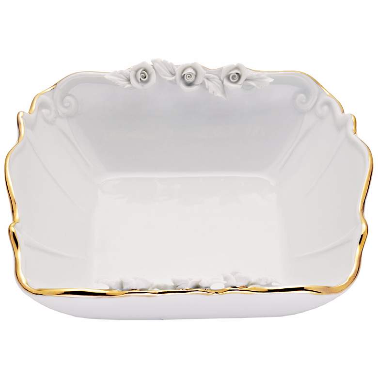 Image 1 Marie Antoinette White Porcelain Gold Trim Small Bowl