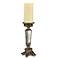 Mariel 10 3/4" High Gold Mirrored Candle Holder