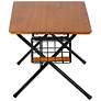 Mariela 40 1/2"W Brown Wood Coffee Table w/ Storage Basket
