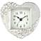 Marieu Ivory 5 1/4" Wide Heart Table Clock